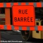 Travaux pour retirer la voie ferrée sur Jacques-Cartier