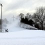 Le parc Delpha-Sauvé recouvert de neige artificielle