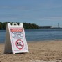 Niveau trop élevé – La plage de St-Timothée demeure fermée
