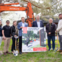 Première pelletée de terre pour le parc du 350e CMP