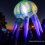 La cheminée de la Moco illuminée pour l’événement Lumix à Valleyfield