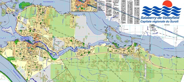 Nouvelle carte routière gratuite de Salaberry-de-Valleyfield ...