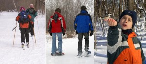 Hiver, Ski de fond, Raquette et Faune Enfant avec mesange Photos courtoisie Heritage_St-Bernard publiee par INFOSuroit