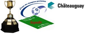 Coupe-des-champions-provinciaux-Saputo-Soccer-AA-trophee-et-logo-Chateauguay