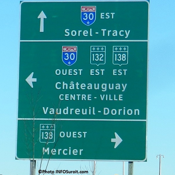 Autoroute-30-panneau-Chateauguay-Vaudreuil-Dorion-Mercier-Routes-132-138-Photo-INFOSuroit_com