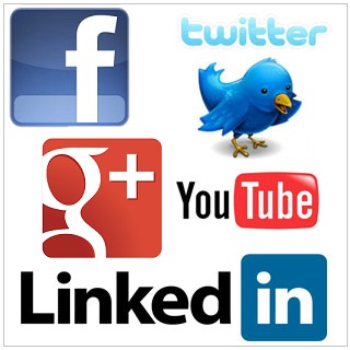 Medias-sociaux-Facebook-Twitter-Google+-YouTube-et-LinkedIn-Web-2.0-logos