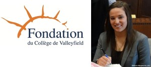 Pool-Hockey-Fondation-College-de-Valleyfield-Melodie_Daoust-presiente-honneur-photo-INFOSuroit-et-logo-fondation