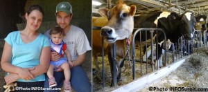 Ferme-Urdani-Saint-Anicet-Famille-et-deux-vaches-de-la-ferme-Photo-INFOSuroit_com