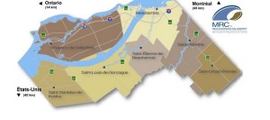 Carte MRC Beauharnois-Salaberry pour A la une sur INFOSuroit