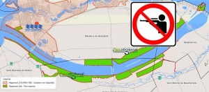 Carte interdiction de chasse Valleyfield et Parc regional de Beauharnois-Salaberry Courtoisie MRC BHS