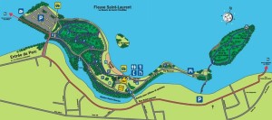 carte du Parc regional des iles de Saint-Timothee adaptee pour A la Une sur INFOSuroit_com