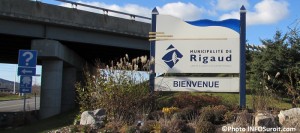 enseigne Municipalite de Rigaud pres A40 Photo INFOSuroit_com