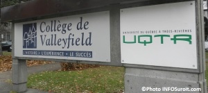 Enseigne UQTR et College de Valleyfield Photo INFOSuroit