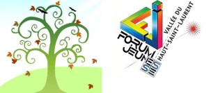 Forum jeunesse habillage site Web arbre et logo officiel
