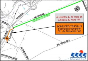 Plan travaux 2015 a Valleyfield chemin desserte Sud Image courtoisie