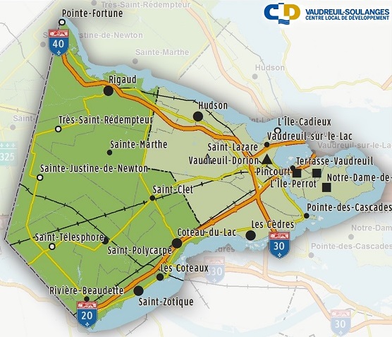 CLD Vaudreuil-Soulanges carte du territoire Image courtoisie