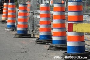 cones oranges travaux signalisation detour Photo INFOSuroit_com