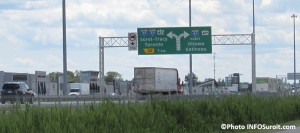 A40 secteur Vaudreuil panneau autoroutes 20 30 40 401 417 Photo INFOSuroit_com