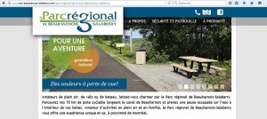Capture ecran site Web Parc regional Beauharnois-Salaberry 30 juin 2015 via MRC