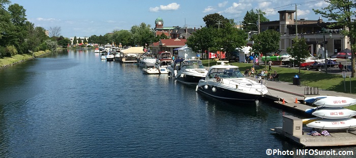 Vieux canal de Beauharnois centre-ville Valleyfield bateaux terrasse Photo INFOSuroit