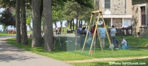 fouilles archeologiques sur ile St-Bernard a Chateauguay Photo INFOSuroit