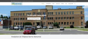 Fondation Hopital Barrie Memorial capture ecran site Internet