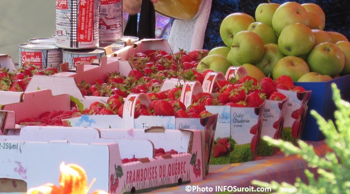 marche fermier framboises sirop erable fraises pommes Photo INFOSuroit_com