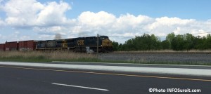 CSX train sortant gare intermodale a Valleyfield Photo INFOSuroit_com