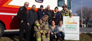 Coup de chapeau des pompiers de St-Urbain-Premier pour hopital Anna-Laberge Photo courtoisie