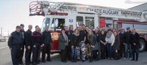 pompiers de Chateauguay barrage pour Fondation Anna-Laberge Photo courtoisie Fondation