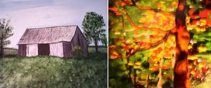 Exposition a St-Urbain oeuvres Suzanne_Filiatreault et Claire_Parent Images courtoisie
