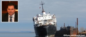 cargo a l abandon Kathryn_Spirit a Beauharnois et depute Guy_Leclair Photos INFOSuroit_com