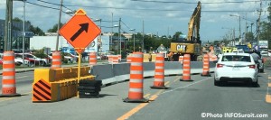 circulation travaux sur boulevard St-Jean-Baptiste Chateauguay detour Photo INFOSuroit_com