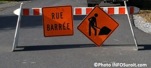detour rue barree travaux signalisation Photo INFOSuroit_com