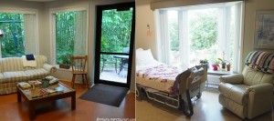 Maison soins palliatifs Vaudreuil-Soulanges salon et chambre Photos IF et courtoisie