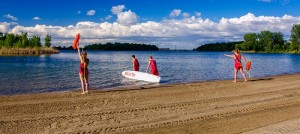 personnel sauveteurs plage du parc regional des iles de Saint-Timothee Photo courtoisie SdV