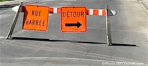 detour travaux rue barree panneaux signalisation Photo INFOSuroit_com