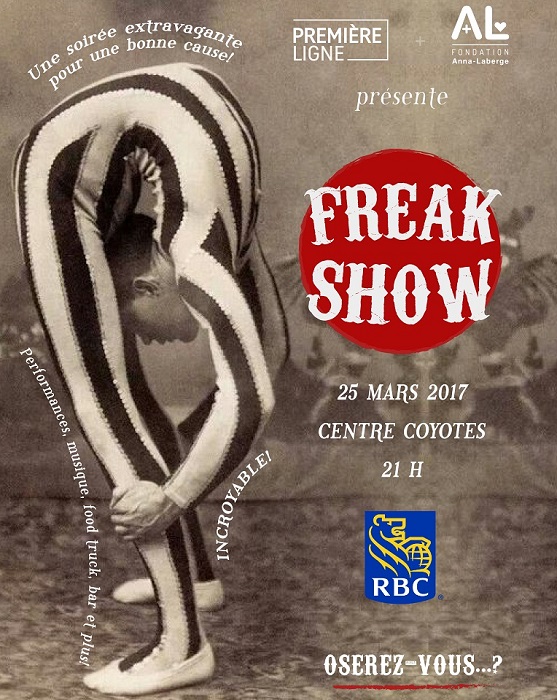 Affiche du FreakShow 2017 FondationAnnaLaberge