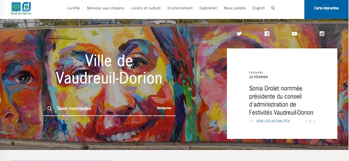 Nouveau site Web Ville Vaudreuil-Dorion internet fev2017 capture ecran