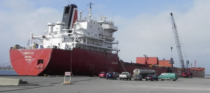 bateau cargo au Port de Valleyfield en 2011 Photo courtoisie Port-de-Valleyfield