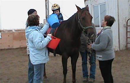cheval enfant famille Centre equestre therapeutique Marie-Laurence Photo courtoisie CETML