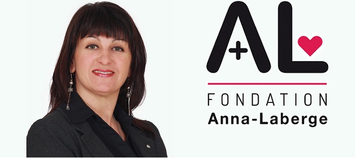 MarieChantalLoiselle presidente honneur ATable et logo Fondation Anna-Laberge