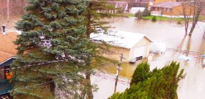 inondation 22 avril 2017 debordement riviere des outaouais Photo Ville Rigaud