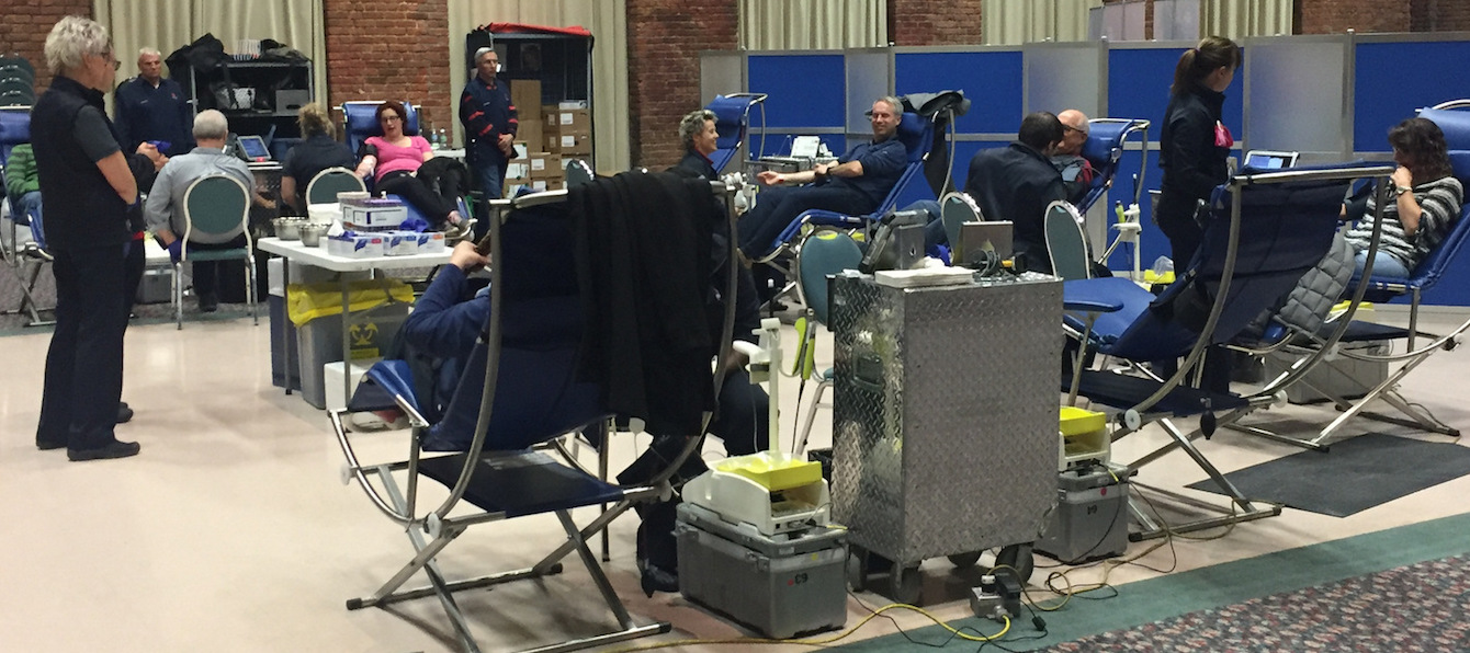 donneurs de sang collecte des pompiers de Valleyfield 2017 Photo courtoisie