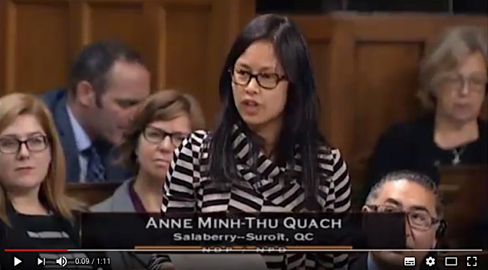 AnneQuach intervention sur Ministre Morneau oct2017 Extrait Youtube