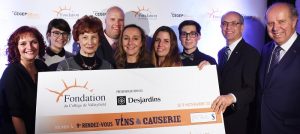 Vins et causerie 2017 Fondation College Valleyfield montant Photo via ColVal