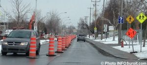 travaux publics ville Chateauguay boul Maple hiver Photo INFOSuroit