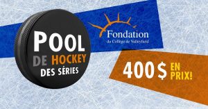 Visuel pool de hockey des series Fondation College de Valleyfield