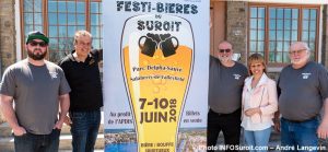 Lancement festi-bieres 2018 9mai2018 organisateurs et conseillere municipale photo INFOSuroit-Andre_Langevin