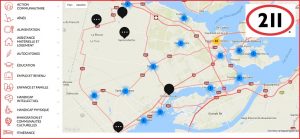 carte repertoire 2-1-1 Vaudreuil-Soulanges services sociocommunautaires image courtoisie 211qc_ca via MRC